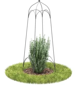 Dehner Rankgitter & Obelisken - Obelisk-Set Tenda, 2-teilig Grau
