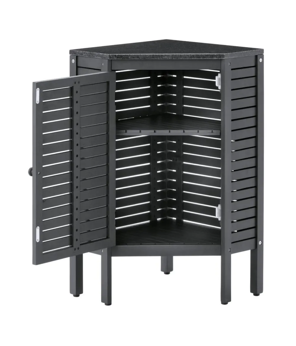 Dehner Outdoor-Küche Eckregal Southampton, ca. B50/H90/T50 cm Anthrazit Best