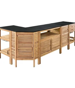 Dehner Gartenschränke & -Regale - Outdoor-Küche Regal Southampton, ca. B50/H90/T50 cm Hellbraun