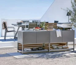 Dehner Outdoor-Küche Schrank Loop, ca. B110/H122/T60 cm Grau Outlet