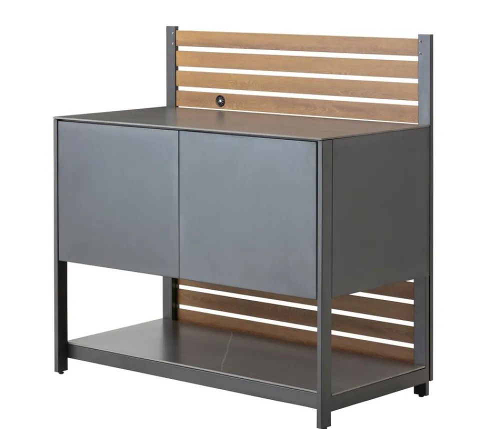Dehner Outdoor-Küche Schrank Loop, ca. B110/H122/T60 cm Grau Outlet