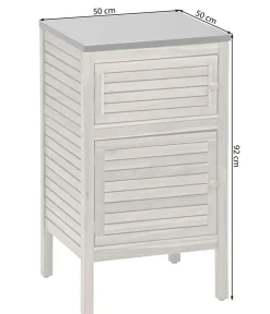Dehner Outdoor-Küche Schrank Southampton, ca. B50/H90/T50 cm Hellbraun Outlet