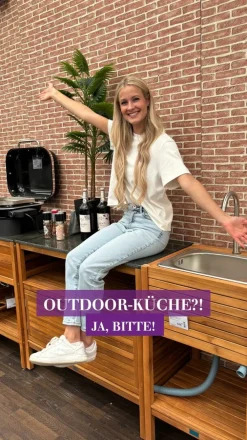 Dehner Gartenschränke & -Regale > Outdoor-Küche Schrank Southampton, ca. B100/H90/T50 cm