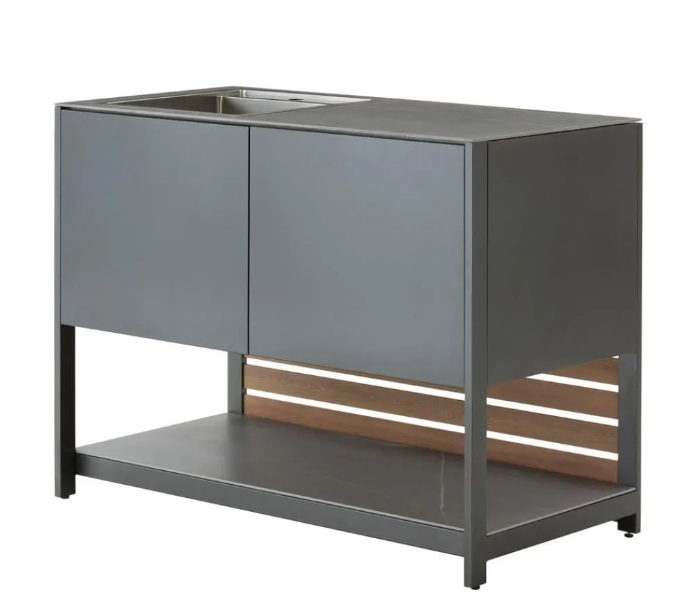 Dehner Outdoor-Küchen - Outdoor-Küche Spülschrank Loop, ca. B110/H91,5/T60 cm Grau