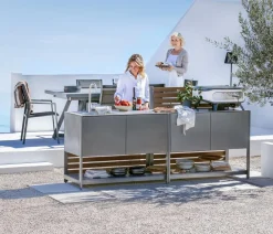 Dehner Outdoor-Küchen - Outdoor-Küche Spülschrank Loop, ca. B110/H91,5/T60 cm Grau