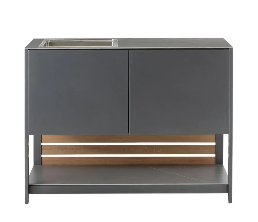 Dehner Outdoor-Küchen - Outdoor-Küche Spülschrank Loop, ca. B110/H91,5/T60 cm Grau