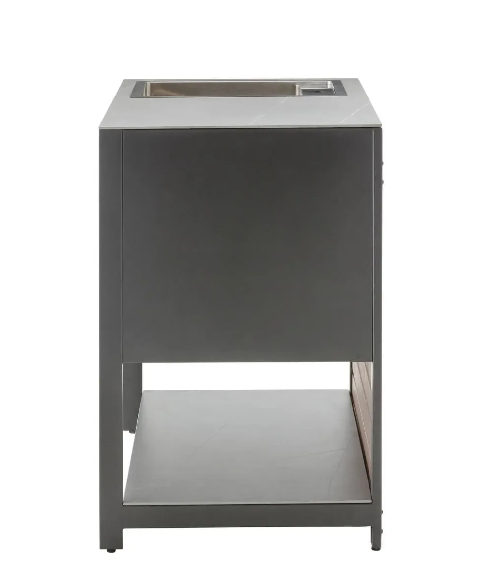 Dehner Outdoor-Küchen - Outdoor-Küche Spülschrank Loop, ca. B110/H91,5/T60 cm Grau