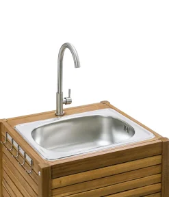 Dehner Gartenschränke & -Regale - Outdoor-Küche Spülschrank Southampton, ca. B52,5/H90/T50 cm Hellbraun
