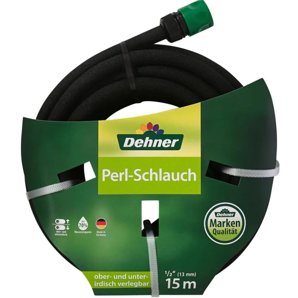 Dehner Gartenschläuche & Zubehör - Perlschlauch, ca. 15 m Schwarz
