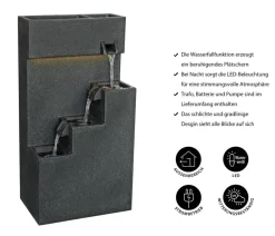 Dehner Gartenbrunnen > Polyethylen-Gartenbrunnen Gradino, solarfähig, ca. H80,5 cm