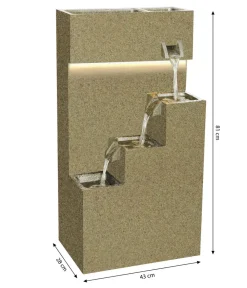 Dehner Polyethylen-Gartenbrunnen Gradino, solarfähig, ca. H80,5 cm Discount