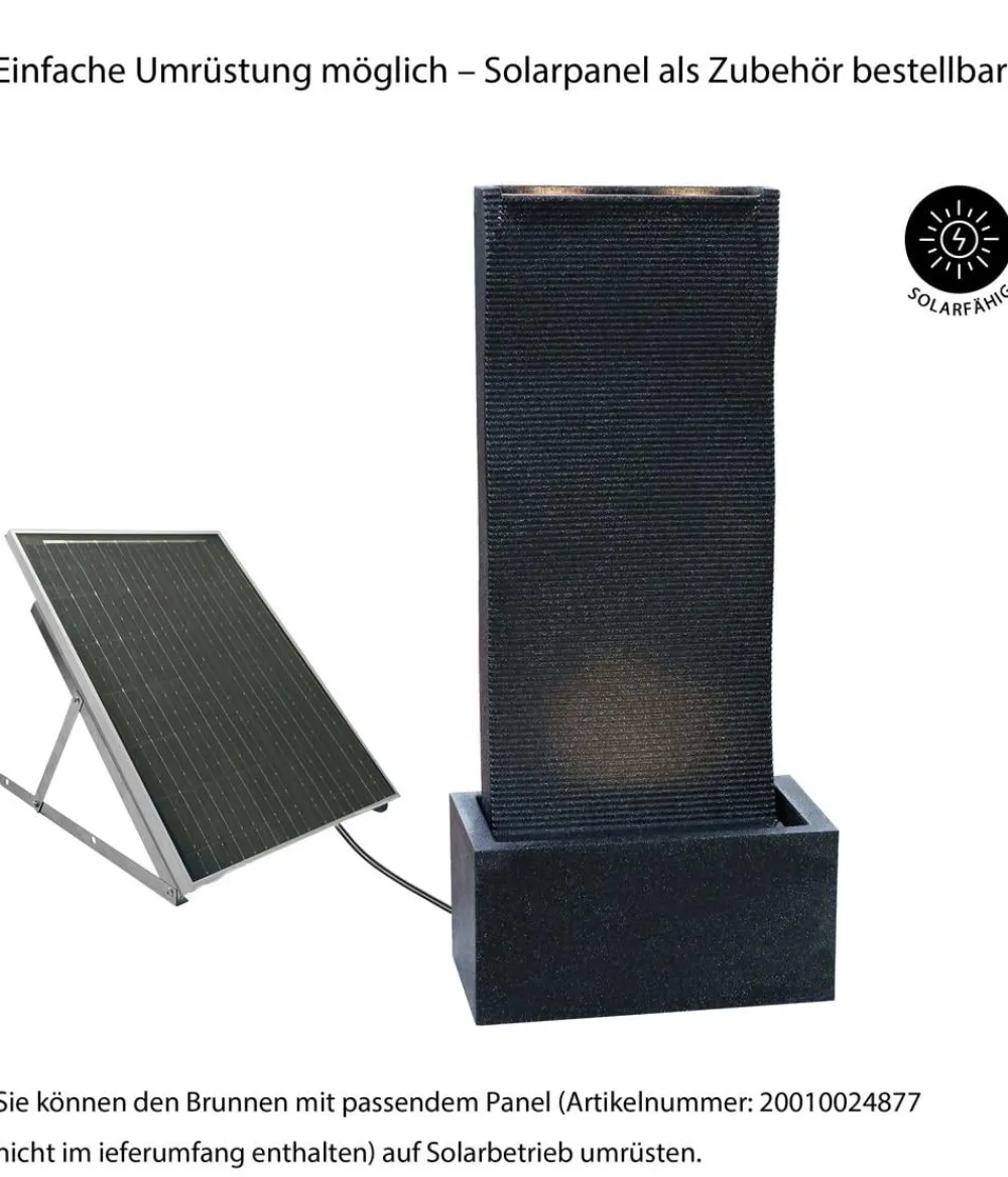 Dehner Gartenbrunnen - Polyethylen-Gartenbrunnen Altero, solarfähig, ca. H107 cm