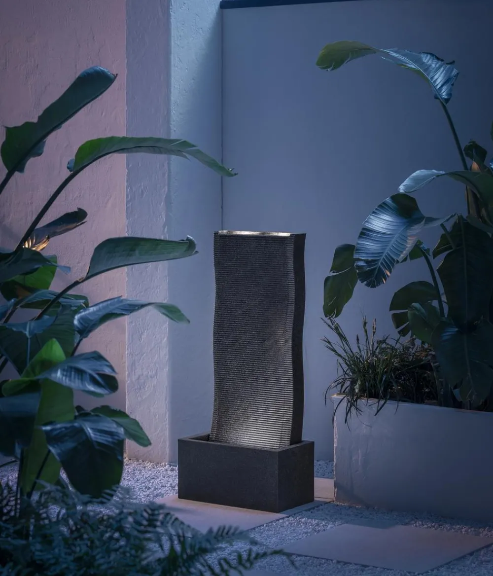 Dehner Gartenbrunnen - Polyethylen-Gartenbrunnen Altero, solarfähig, ca. H107 cm