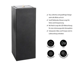 Dehner Polyethylen-Solarbrunnen Glonn, ca. H90 cm Hot