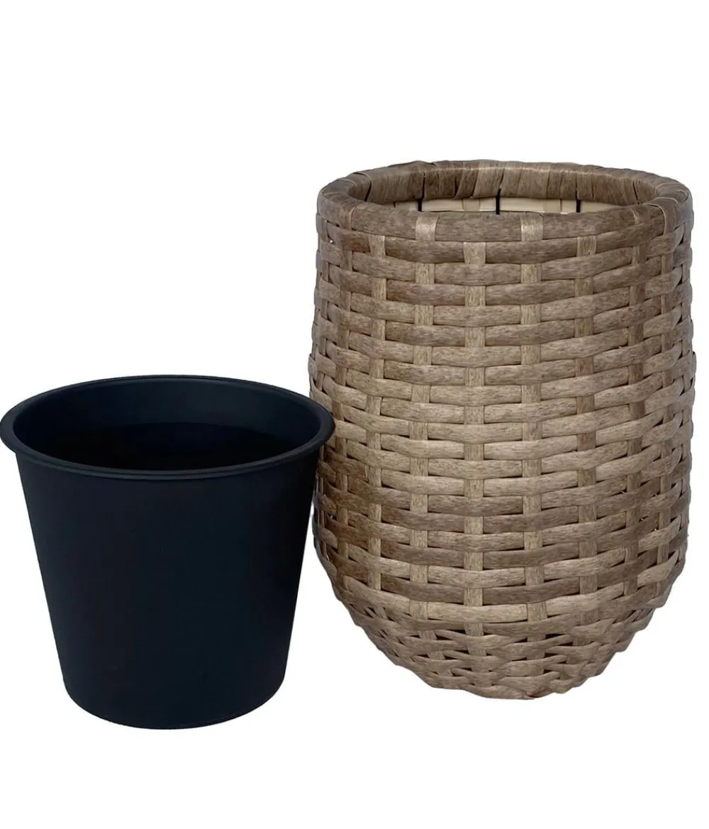 Dehner Blumentöpfe & Übertöpfe > Polyrattan-Flechttopf Tulum, rund