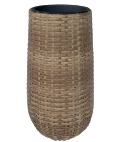 Dehner Polyrattan-Flechttopf Tulum, rund Braun Outlet