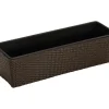 Dehner Pflanzkübel & Blumenkästen - Polyrattan-Kasten Alicante, rechteckig, braun
