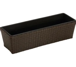 Dehner Pflanzkübel & Blumenkästen - Polyrattan-Kasten Alicante, rechteckig, braun