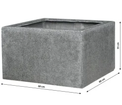 Dehner Polyresin-Brunnenumrandung, ca. B60/H35/T60 cm Grau Online
