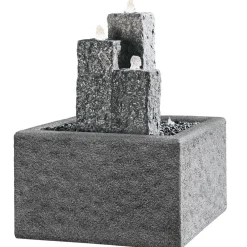 Dehner Polyresin-Brunnenumrandung, ca. B60/H35/T60 cm Grau Online