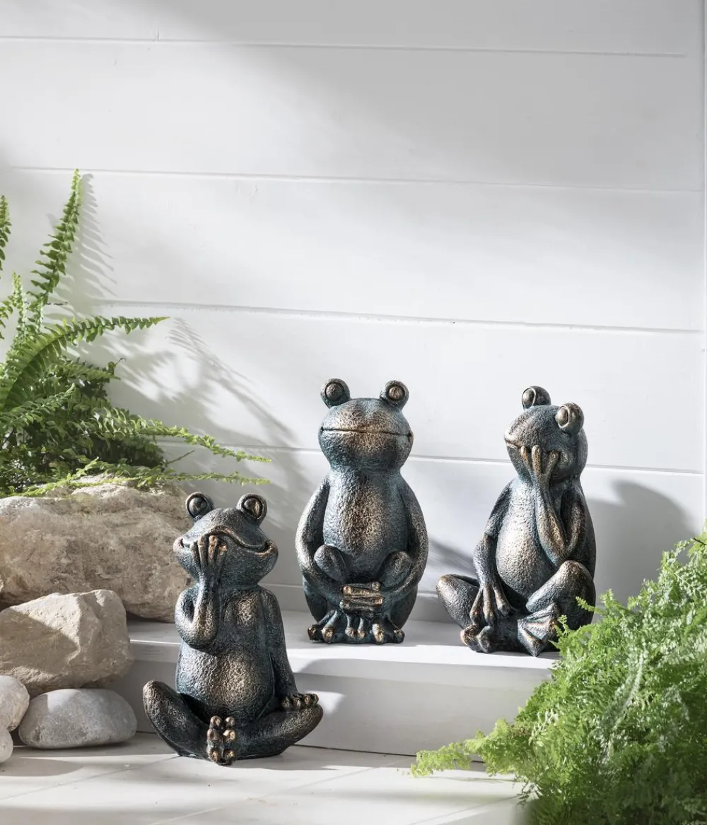 Dehner Gartenzwerge & Gartenfiguren - Polyresin-Frosch Grün