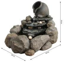 Dehner Gartenbrunnen > Polyresin-Gartenbrunnen Soltero, solarfähig, ca. H54,4 cm