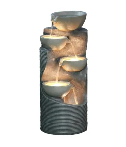 Dehner Gartenbrunnen > Polyresin-Gartenbrunnen Salo, solarfähig, ca. H81 cm