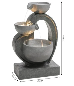 Dehner Gartenbrunnen > Polyresin-Gartenbrunnen Heart, solarfähig, ca. H72,5 cm