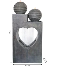 Dehner Polyresin-Gartenbrunnen Amor, solarfähig, ca. H99 cm New