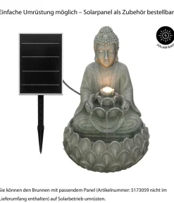 Dehner Polyresin-Gartenbrunnen Yoga, solarfähig, ca. H55 cm Outlet