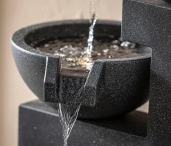 Dehner Gartenbrunnen - Polyresin-Gartenbrunnen Samson, solarfähig, ca. H100 cm
