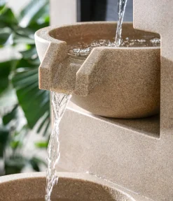Dehner Gartenbrunnen - Polyresin-Gartenbrunnen Samson, solarfähig, ca. H100 cm