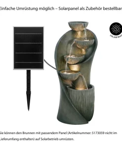 Dehner Gartenbrunnen - Polyresin-Gartenbrunnen Atlas, solarfähig, ca. H97 cm