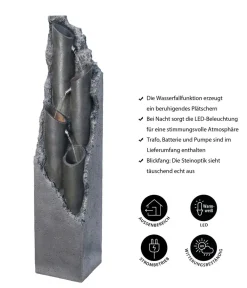 Dehner Gartenbrunnen - Polyresin-Gartenbrunnen Tubi, solarfähig, ca. H113 cm