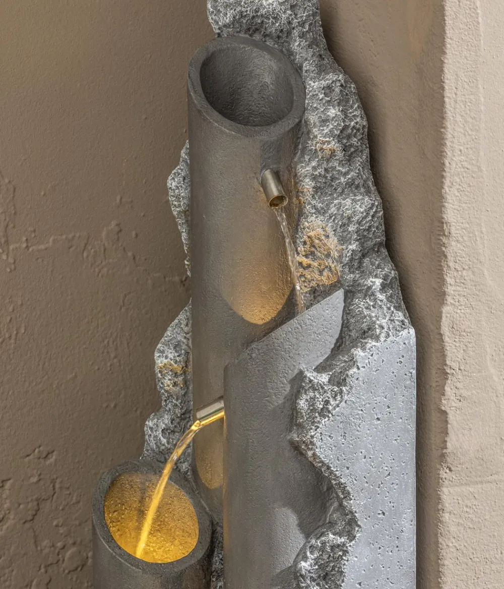 Dehner Gartenbrunnen - Polyresin-Gartenbrunnen Tubi, solarfähig, ca. H113 cm