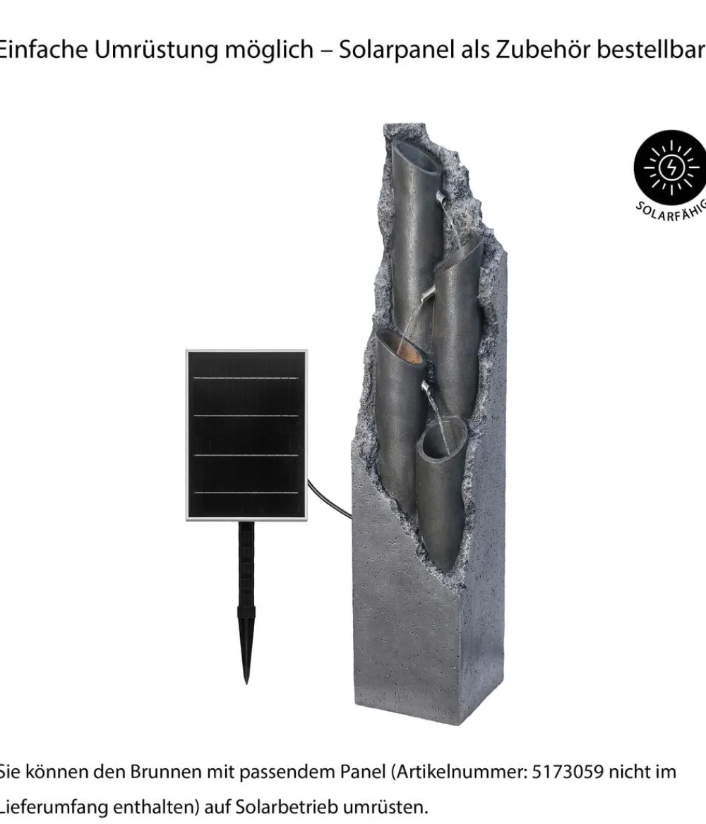 Dehner Gartenbrunnen - Polyresin-Gartenbrunnen Tubi, solarfähig, ca. H113 cm