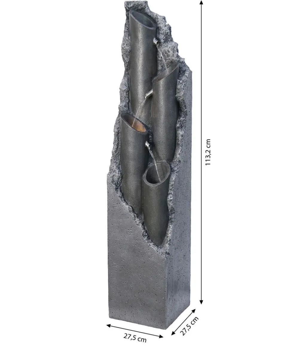 Dehner Gartenbrunnen - Polyresin-Gartenbrunnen Tubi, solarfähig, ca. H113 cm