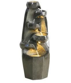 Dehner Gartenbrunnen - Polyresin-Gartenbrunnen Cala, solarfähig, ca. H91 cm Warmweiß