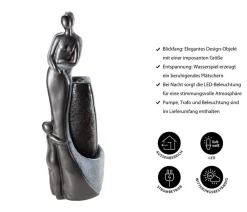Dehner Gartenbrunnen > Polyresin-Gartenbrunnen Family, solarfähig, ca. H120 cm