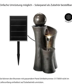 Dehner Gartenbrunnen - Polyresin-Gartenbrunnen Acapulco, solarfähig, ca. H100 cm