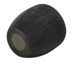 Dehner Vasen|Blumentöpfe & Übertöpfe > Polyresin-Pflanzvase Tokio in Riffeloptik, rund, grau