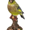 Dehner Gartenzwerge & Gartenfiguren > Polyresin-Stieglitz auf Baumstumpf, ca. H15 cm