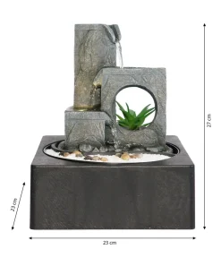Dehner Polyresin-Zimmerbrunnen Mana mit LED-Beleuchtung, ca. H27 cm Discount
