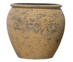 Dehner Polystone-Topf Atlantis, rund Braun New