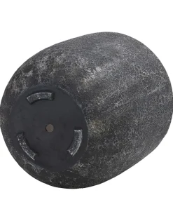 Dehner Polystone-Topf Lava, rund, Schwarz New