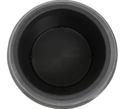 Dehner Blumentöpfe & Übertöpfe - Polystone-Topf Singapur, rund, anthrazit Dunkelgrau