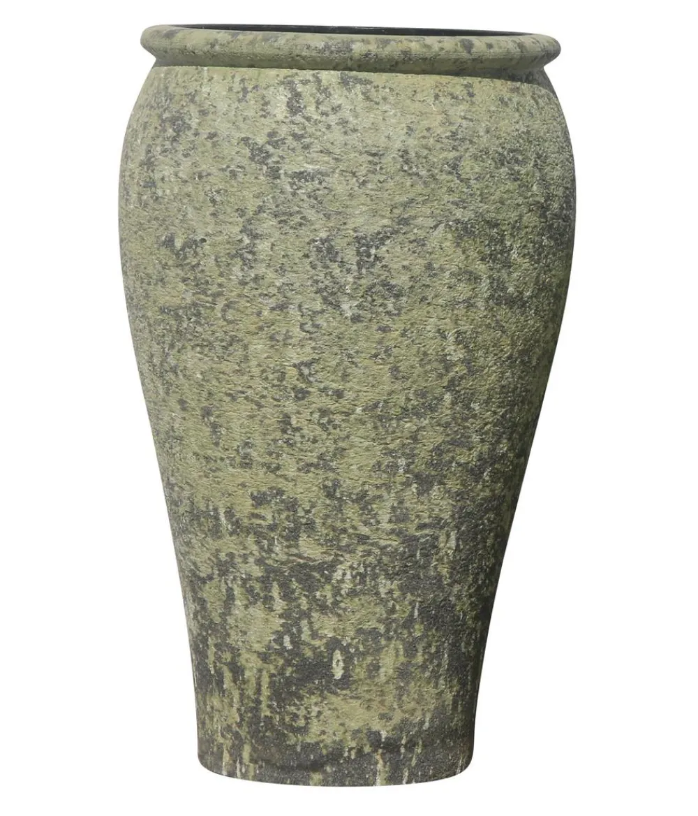 Dehner Blumentöpfe & Übertöpfe - Polystone-Vase Atlantis, rund Grün