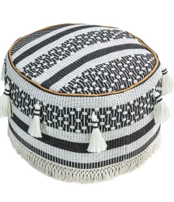 Dehner Pouf Livia, ca. Ø35/H20 cm Discount