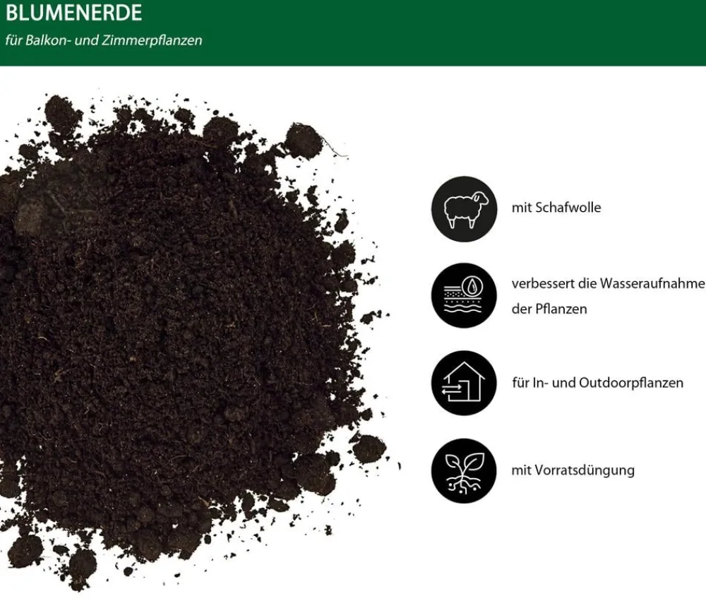 Dehner Premium Blumenerde - Blumenerde, 120 x 20 Liter