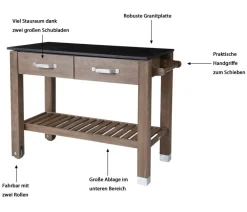 Dehner Pflanztische - Premium Holz-Pflanztisch Windsor, ca. B110/H84/T55 cm